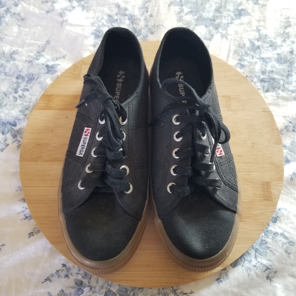 Superga | Cotu Dark Gum Sole Sneakers